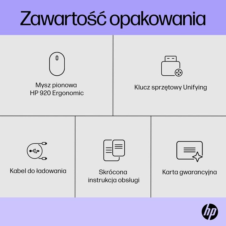 Mouse wireless ergonomico HP 920