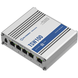 Teltonika TSW100 Switch 5x RJ45 1000Mb/s, 4x PoE