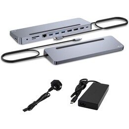 i-tec C31FLAT2PDPRO100W ergonomische USB-C-Dockingstation 3x 4K silber