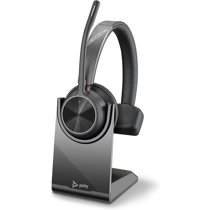 Casque supra-auriculaire mono Poly Voyager 4300 UC Series 4310 (USB-C, Bluetooth, sans fil, avec station de recharge, certifié Z