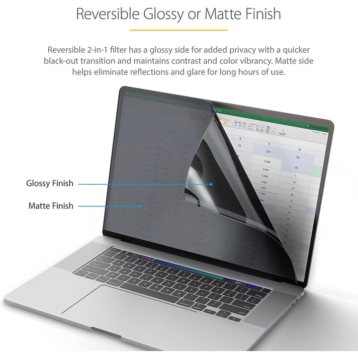 StarTech.com Filtro de Privacidad para Macbook Pro Serie M o Portátiles de 14" - Mate - Antirreflectante - Anti Luz Azul - 51% d
