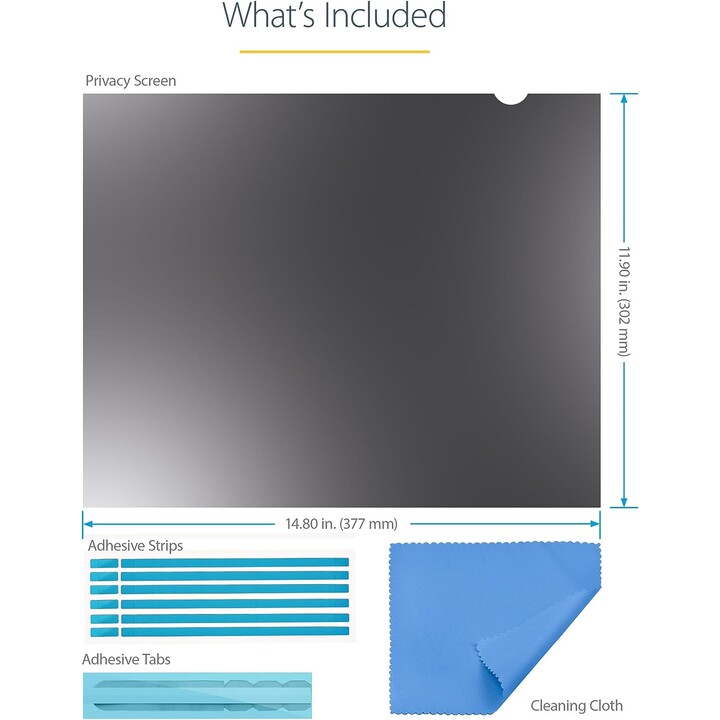 StarTech.com 19-inch 5:4 Computer Monitor Privacy Filter, Anti-Glare Privacy Screen w/51% Blue Light Reduction, Monitor Screen P