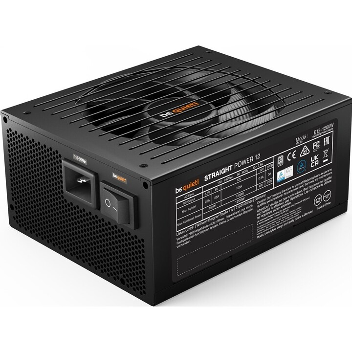 Be quiet! Alimentation droite 12 1200 W 20 4 BROCHES ATX Noir