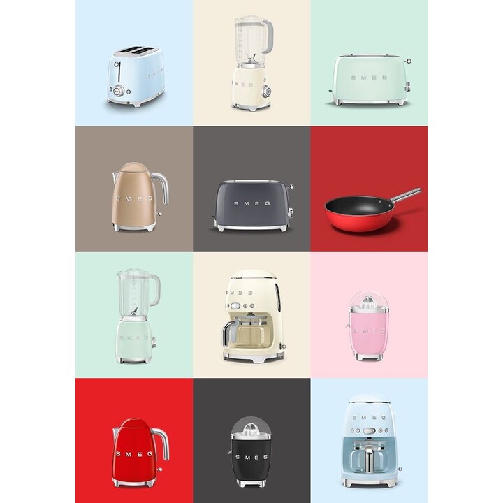 Smeg Frullatore in vetro rosso