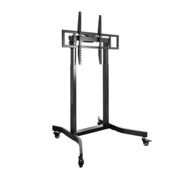 Tooq Lux Soporte De Suelo Con Ruedas Y Regulación Eléctrica De Altura Para Pantallas 55"-100", Negro