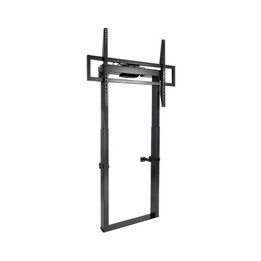 Supporto da pavimento fisso Tooq Titan con regolazione elettrica dell altezza per schermi da 55"-100", nero