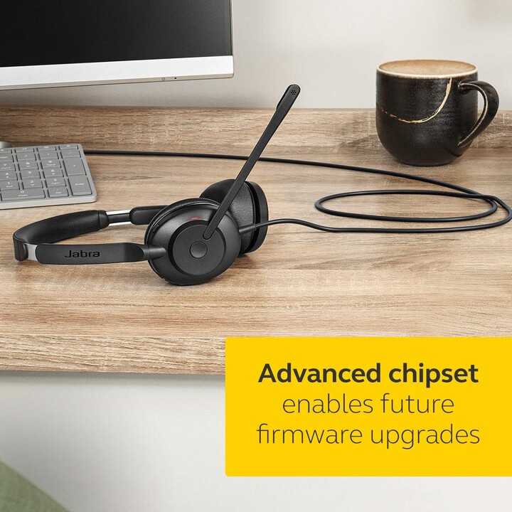 Fone de ouvido estéreo Jabra Evolve2 30 MS na orelha (USB-A, com fio)