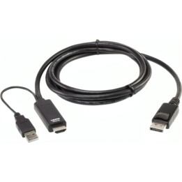 Aten HDMI Cable To Displayport True 4k 1.8m