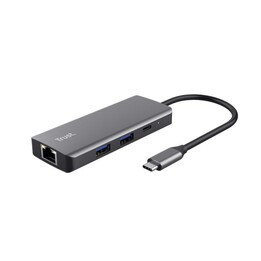 Docking USB Type-C Trust Dalyx/ 2xUSB/ 2xUSB Type-C/ 1xHDMI/ 1xRJ45/ Gray
