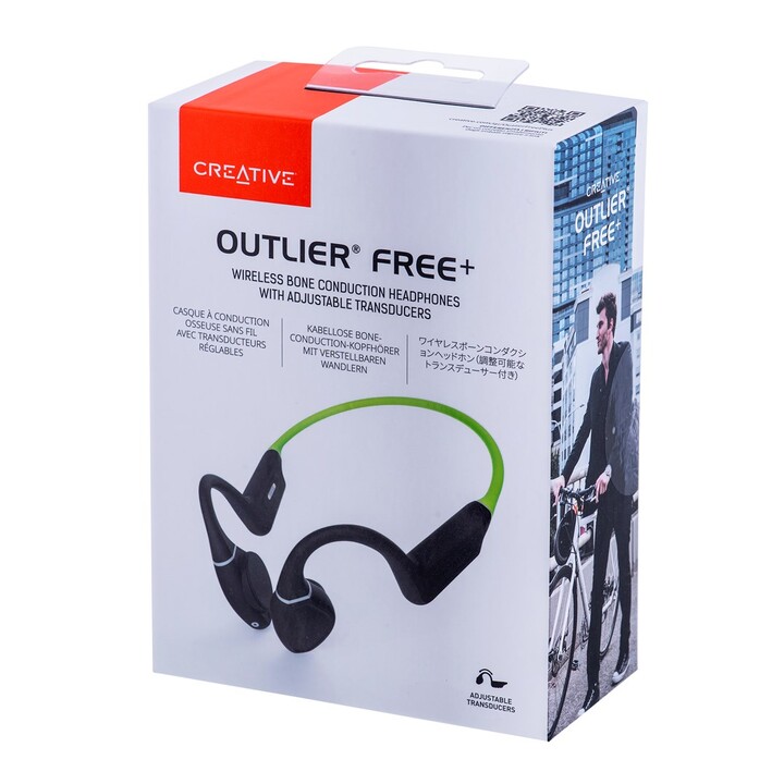 CREATIVE OUTLIER FREE+ bone conduction headphones wireless, waterproof Light green