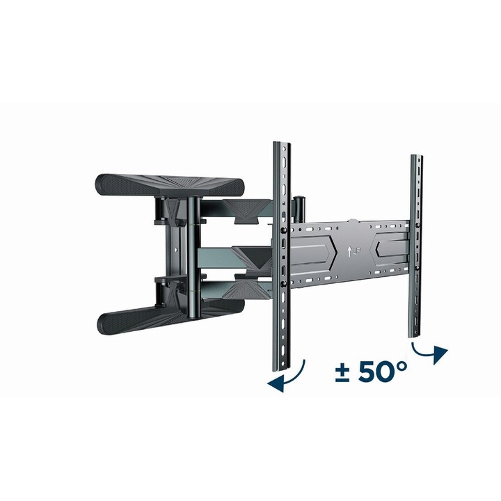 Gembird WM-80ST-01 Vollbewegliche TV-Wandhalterung, 40–80 Zoll (50 kg)