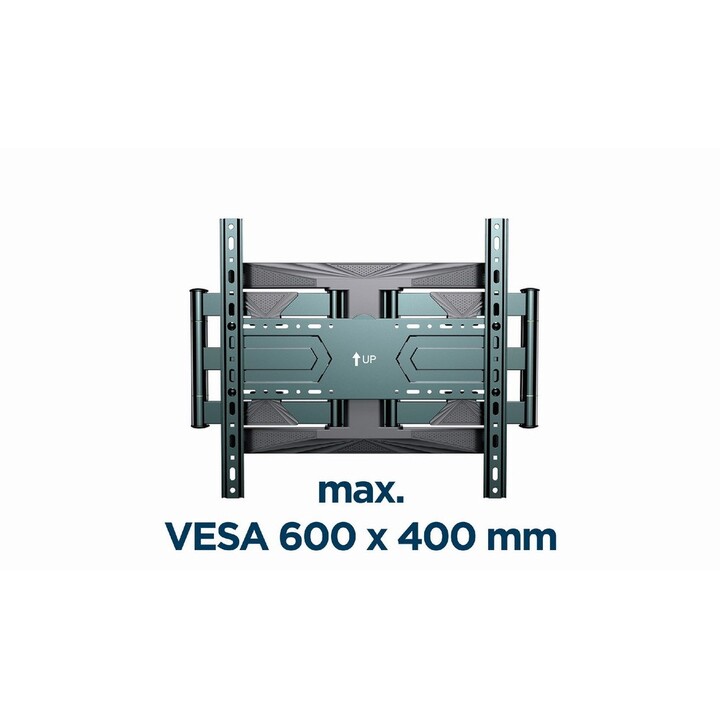Gembird WM-80ST-01 Vollbewegliche TV-Wandhalterung, 40–80 Zoll (50 kg)