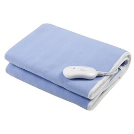 Esperanza EHB001, Electric Blanket and Heating Pad 60W Fleece and Polyester for Body Thermal Comfort, Blue