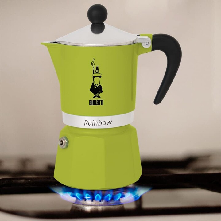 Bialetti Rainbow Cafetera italiana Negro Verde