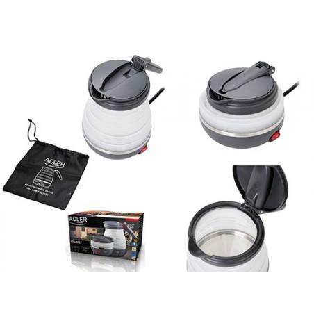 Adler AD 1279 tetera eléctrica 0,6 L 750 W Negro, Blanco