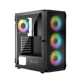 Logic PORTOS ARGB MINIDI USB-3.0-Gehäuse Schwarz