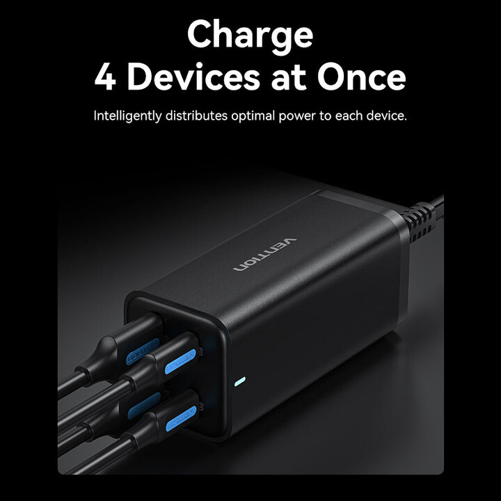 Caricatore da muro Vention FBSWG-EU/ 2xUSB Type-C/ 2xUSB/ 100W