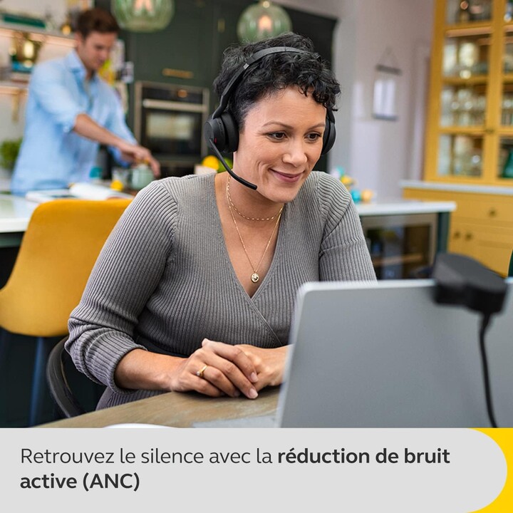 Jabra Evolve2 55 MS Auriculares estéreo supraaurales (Bluetooth, inalámbricos, USB-A)