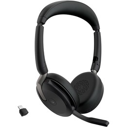 Jabra Evolve2 65 Flex MS Stereo Headset On-Ear (Bluetooth, wireless, USB-C)