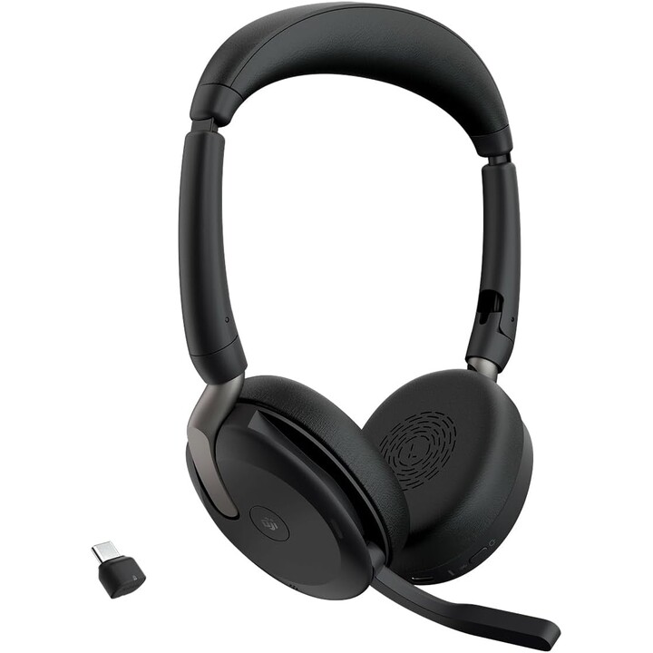 Jabra Evolve2 65 Flex MS Auriculares estéreo supraaurales (Bluetooth, inalámbrico, USB-C)