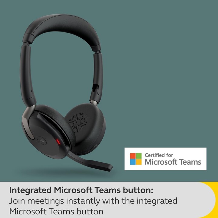 Jabra Evolve2 65 Flex MS Auriculares estéreo supraaurales (Bluetooth, inalámbrico, USB-C)