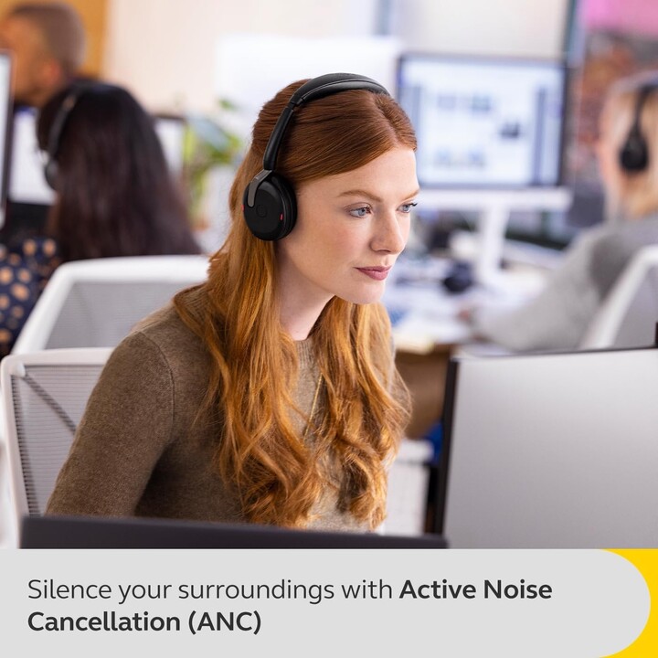 Jabra Evolve2 65 Flex MS Auriculares estéreo supraaurales (Bluetooth, inalámbrico, USB-C)