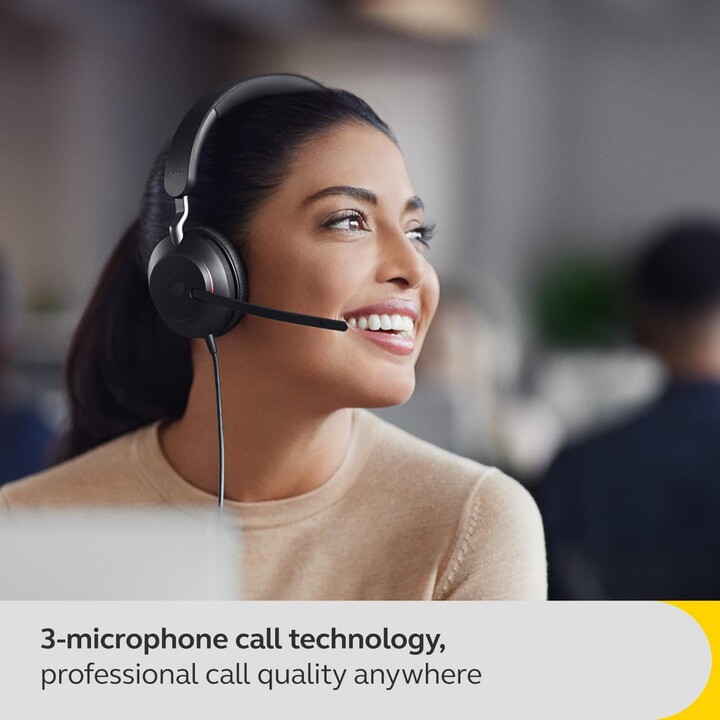Fone de ouvido estéreo Jabra Evolve2 40 SE UC na orelha (USB-C, com fio)