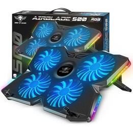 Base refrigeradora spirit of gamer airblade 17" 4 ventiladores rgb black