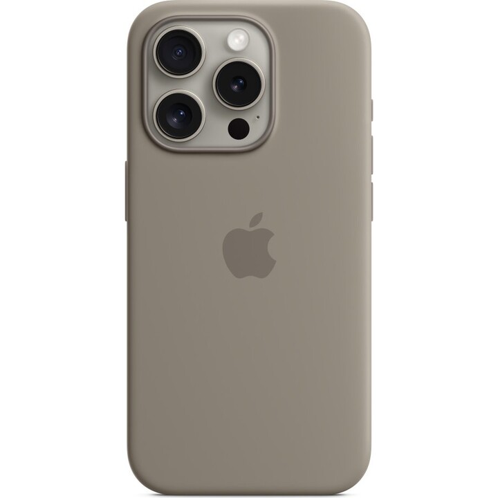 Capa de silicone com Magsafe para o iphone 15 pro argila