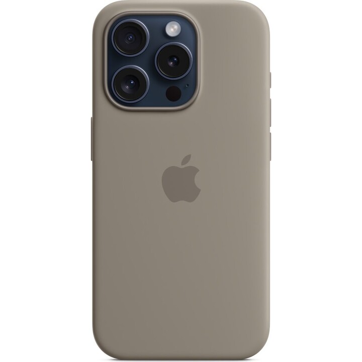 Capa de silicone com Magsafe para o iphone 15 pro argila