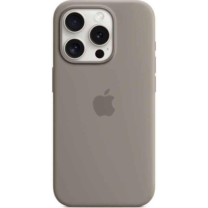 Capa de silicone com Magsafe para o iphone 15 pro argila
