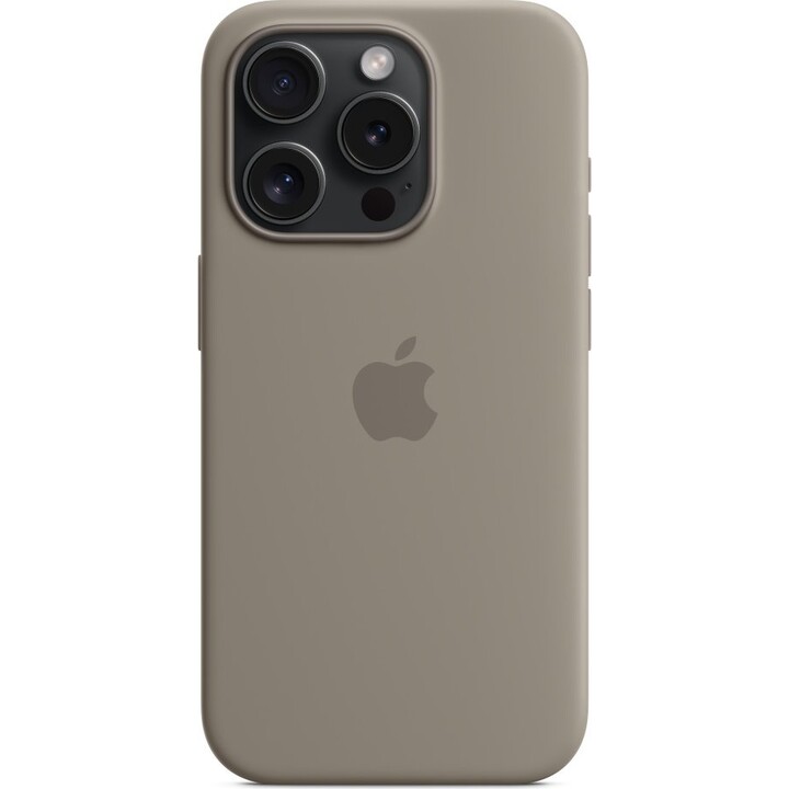 Capa de silicone com Magsafe para o iphone 15 pro argila