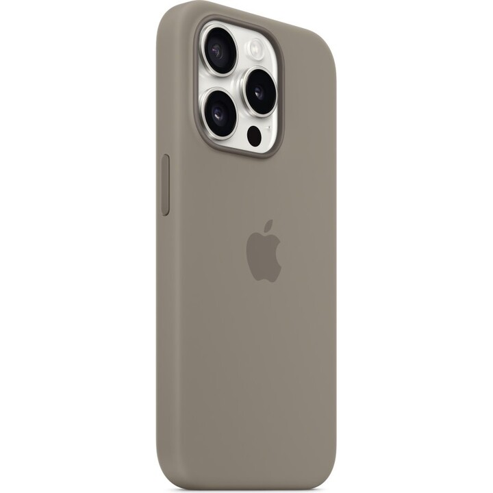 Capa de silicone com Magsafe para o iphone 15 pro argila