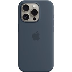 Housse en silicone avec Magsafe pour l’Iphone 15 Pro Tempest Blue