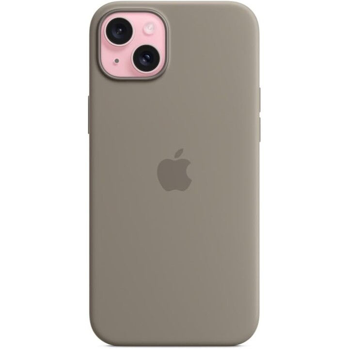 iPhone 15 plus coque magsafe en argile silicone pomme