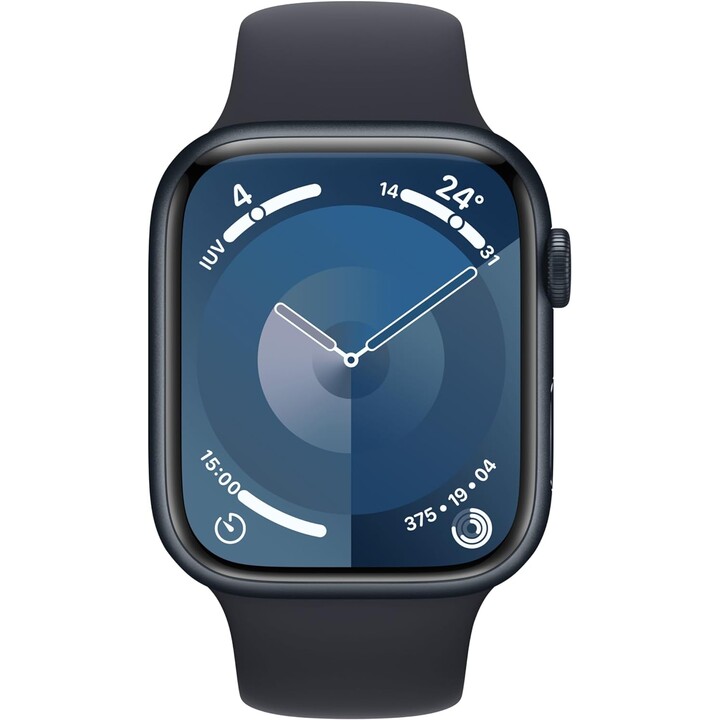 Apple Watch Series 9 GPS Cellular 45mm Midnight Aluminum Case with Midnight Sport Band M/L