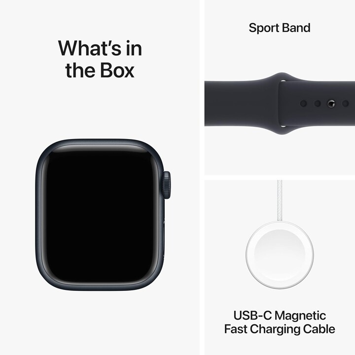 Apple Watch Series 9 GPS Cellular 45mm Midnight Aluminum Case with Midnight Sport Band M/L