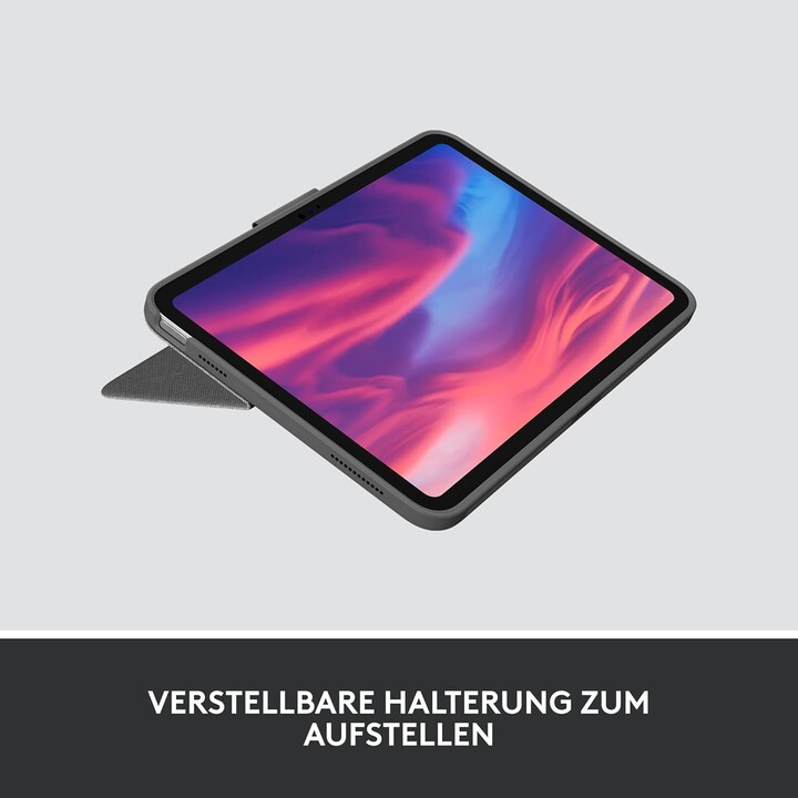 Clavier Logitech Combo Touch pour iPad 10.9 10e génération (2022) gris oxford QWERTZ DE