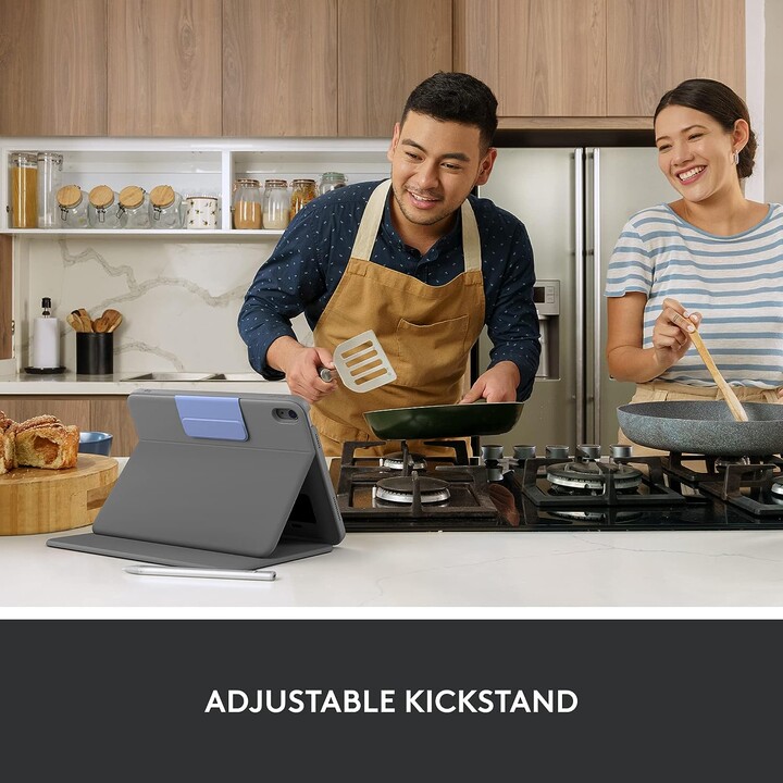 Étui folio graphite robuste Logitech + clavier pour iPad (10e génération)