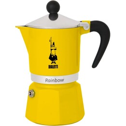 Caffettiera Bialetti Rainbow 6 tazze nero giallo