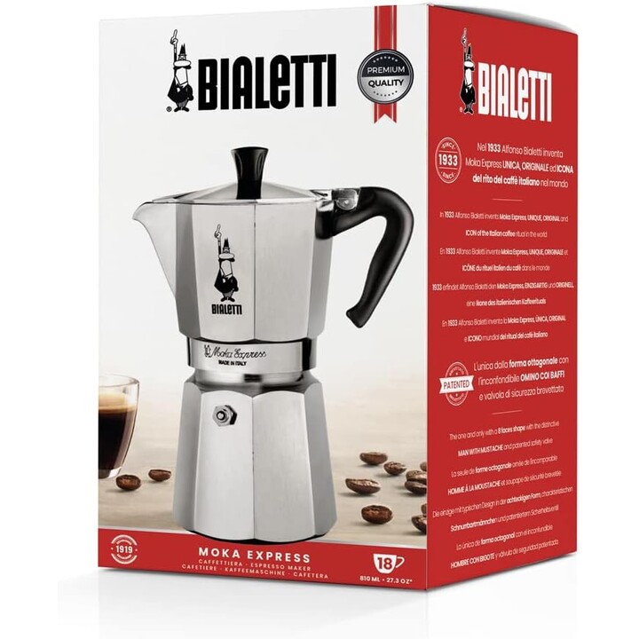 Bialetti Cafetera Moka Express 18 Tazas
