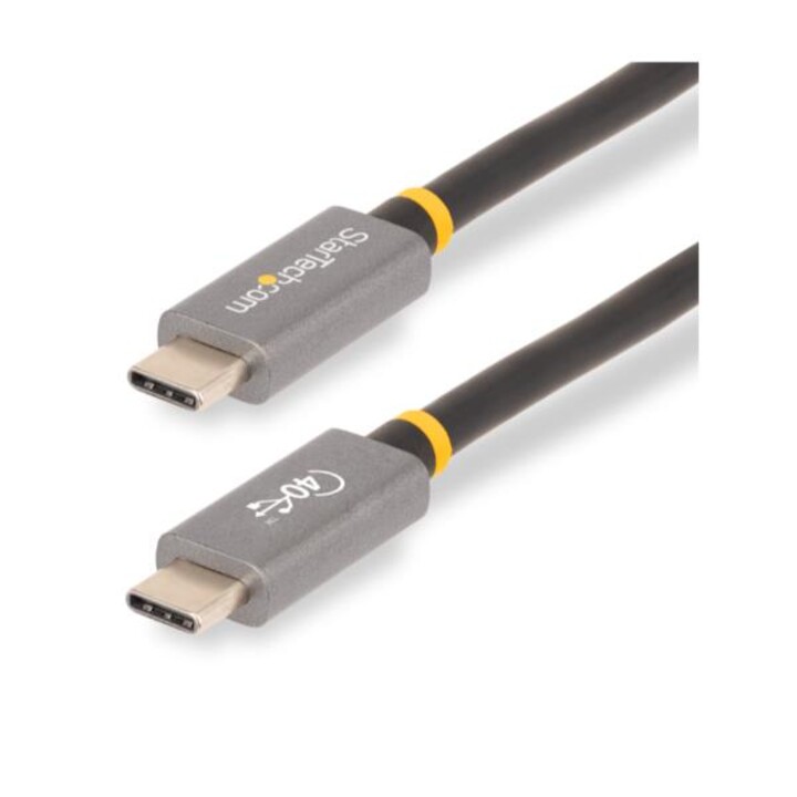 StarTech.com Cable USB4 de 1m - Cable USB-C Certificado USB-IF 40Gbps - Cable USB Tipo C - Power Delivery PD de 100W 5A - Modo A