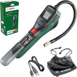 BOSCH 0603947000, Bomba de ar a bateria EasyPump 3.6V 10 bar, Ecrã digital, Verde