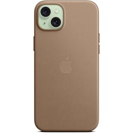 Coque Magsafe Apple pour iPhone 15 Plus, tissage fin, taupe