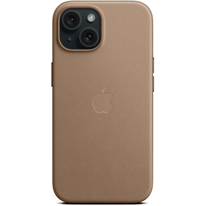 Coque Magsafe Apple tissée fine taupe pour iPhone 15