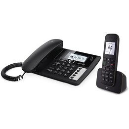 Telekom Sinus PA 207 plus 1 preto (combinação de telefone de mesa e monofone)