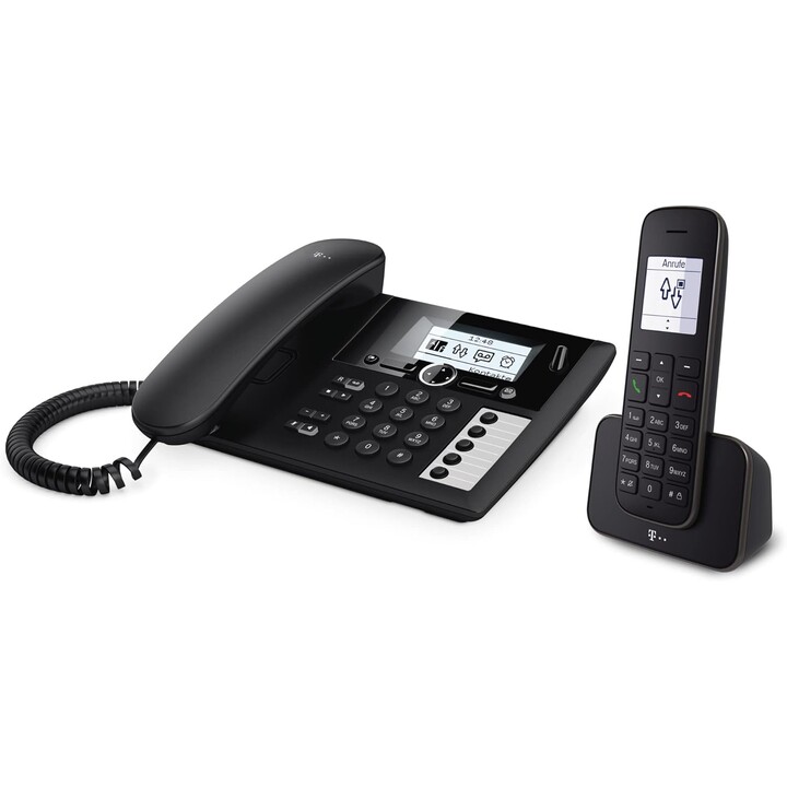 Telekom Sinus PA 207 plus 1 noir (combinaison d'un téléphone de bureau et d'un combiné)