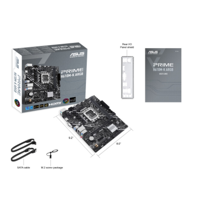 Asus Prime H610m-k Argb Intel H610 Lga 1700 Micro Atx