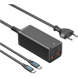 Cargador de Pared Vention FBSBG-EU/ 2xUSB Tipo-C/ 2xUSB/ 100W