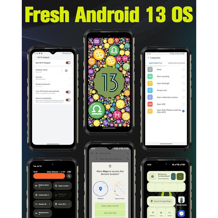 Smartphone Ulefone Armor 22 8GB 128GB Dual Sim Nero